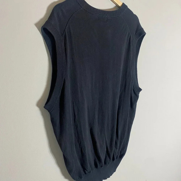 Slazenger Men's Large Outdoors Golf V-Neck Cotton Sweater Vest Pullover in Black - Picture 13 of 16